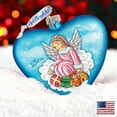 thumbnail image 2 of G.Debrekht 744-022 Holiday Splendor Glass Guardian Angel Heart 5.5 in. -Glass Ornament, 2 of 7