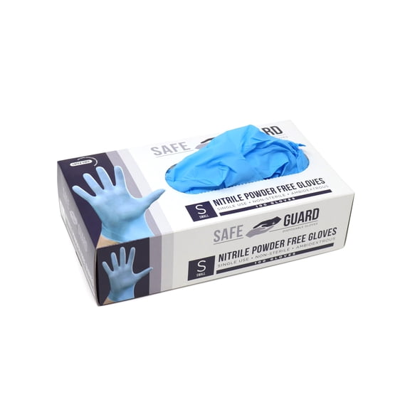 Nitrile Disposable Gloves, Powder Free, Latex-Free, Food Handling Gloves, Blue, Small, 100 Count