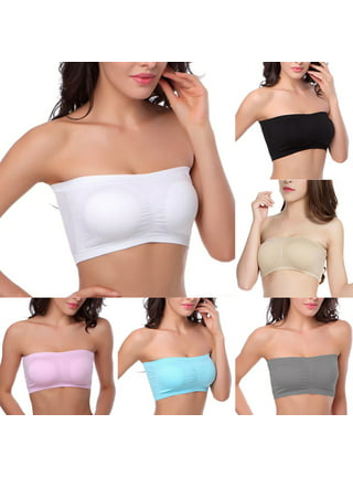  Womens Solid Color Strapless Non Slip Adjustment Rimless Dress  Bra F Cup Women's Push up Bras (Grey, 75F) : Clothing, Shoes & Jewelry