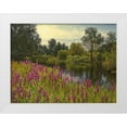 thumbnail image 1 of Adamov, Alexey 32x25 White Modern Wood Framed Museum Art Print Titled - Lupins by the River, 1 of 4