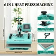 thumbnail image 2 of 8 in 1/6 in 1 Heat Press Machine, Sublimation Heat Press, 360° Swing Away Digital Heat Transfer Multifunction Heat Transfer Sublimation Combo for T-Shirt, Cap, Mug, Plate, Pillow, Bag, 2 of 7