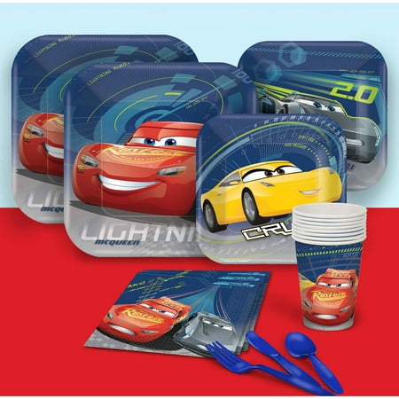 Walmart For Disney Cars 3 Party Pack For 8 Fandom Shop - roblox birthday ultimate girl roblox party pack roblox banner roblox cupcake toppers roblox vip pass invite