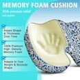 thumbnail image 5 of Premium Floral Pattern Memory Foam Seat Cushion Ergonomic Chair Pad for Office Chair, Car, Airplane & Bleachers Sciatica, Tailbone Hip & Back Pain Relief - Chair Cushion for Long Office Workers., 5 of 5