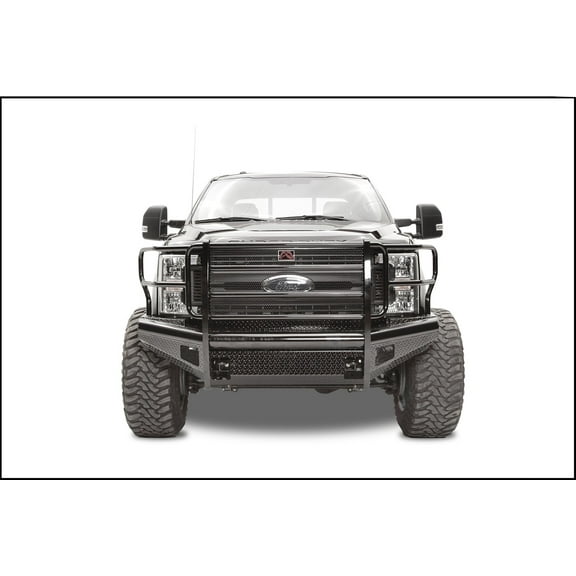 Fab Fours FS17-S4160-1 Black Steel Front Ranch Bumper Fits select: 2017-2022 FORD F250, 2019-2020 FORD F350