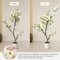 thumbnail image 6 of 5FT Faux Magnolia Tree with 120 Realistic Flowers, Vivid Leaves & Moss in White Pot for Indoor/Outdoor Yard, Patio, Home/Office Decor, 6 of 7