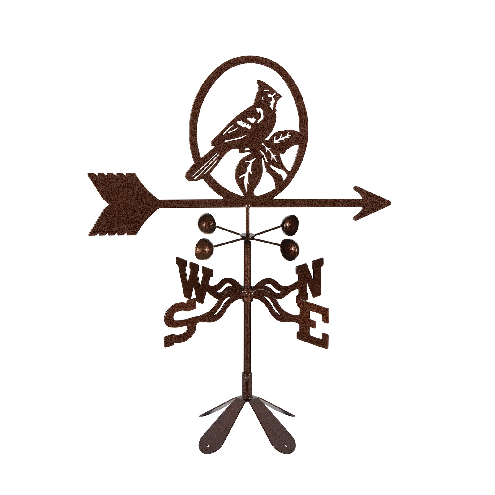 Leamont Cardinal Bird Weathervane, Laser cut and 14 g steel with zinc 