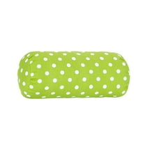 Majestic Home Goods Decorative Lime Small Polka Dot Round Bolster Pillow