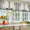 thumbnail image 4 of 2 Pack Abstract Valance for Window Forest Walking Bear Silhouette Natural Scenery Kitchen Valance Rod Pocket Short Curtain Topper Decorative Window Treatment for Living Room Bedroom 54"x18", 4 of 8