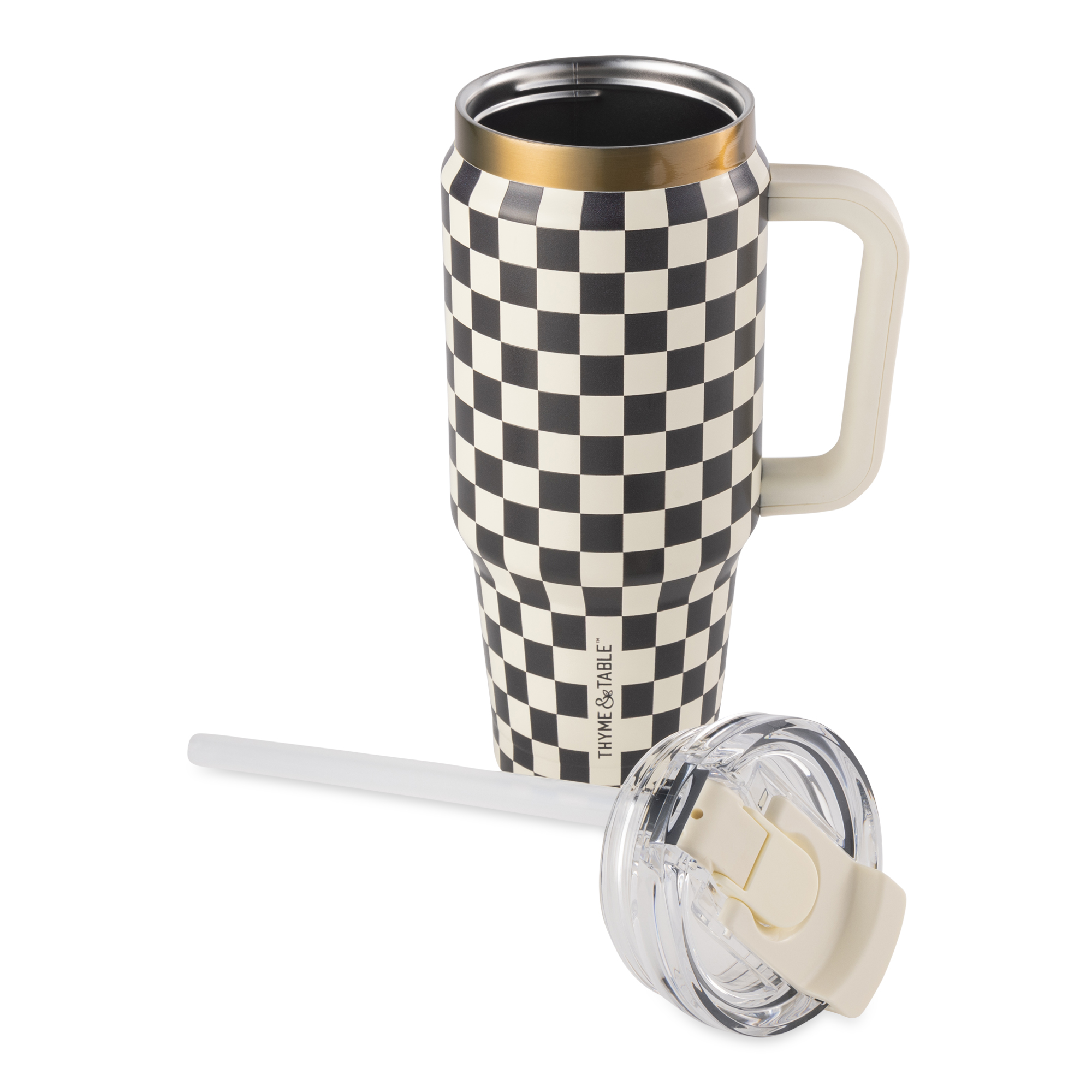 Thyme & Table Luna 32 oz Stainless Steel Tumbler with Handle photo 8