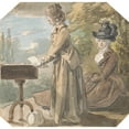 thumbnail image 2 of Paul Sandby 20x20 Gold Ornate Framed and Double Matted Museum Art Print Titled - Lady Francis Scott and Lady Elliot (ca. 1770), 2 of 4