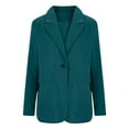 thumbnail image 3 of ManxiVoo Professional Womens Blazer Cardigan Open Front Lightweight Office Wear Versatile Spring Layering Piece XXXL Size Blue, 3 of 6