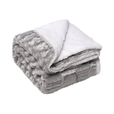 

Soft Blanket Warm Blanket Cozy Blanket 60x50in Thick Flannel Lamb Wool Composite Double Blanket Leisure Blanket Gift C