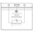 thumbnail image 3 of shiyou-60pcs Tag Protector Holder Kit Include 30pcs Clear Plastic Horizontal Name Tags Badge Id Card Holders and 30pcs Black Flat Neck Lanyards with Swivel Hook for Teacher Lanyard Key Bus Pass, 3 of 4