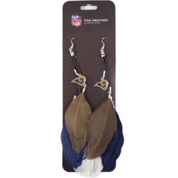 St. Louis Rams Équipe Couleur Plume Boucles d'Oreilles