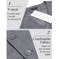thumbnail image 4 of Coofandy Mens 5 Button Down Business Suit Vests Waistcoat for Suit or Tuxedo, 4 of 6