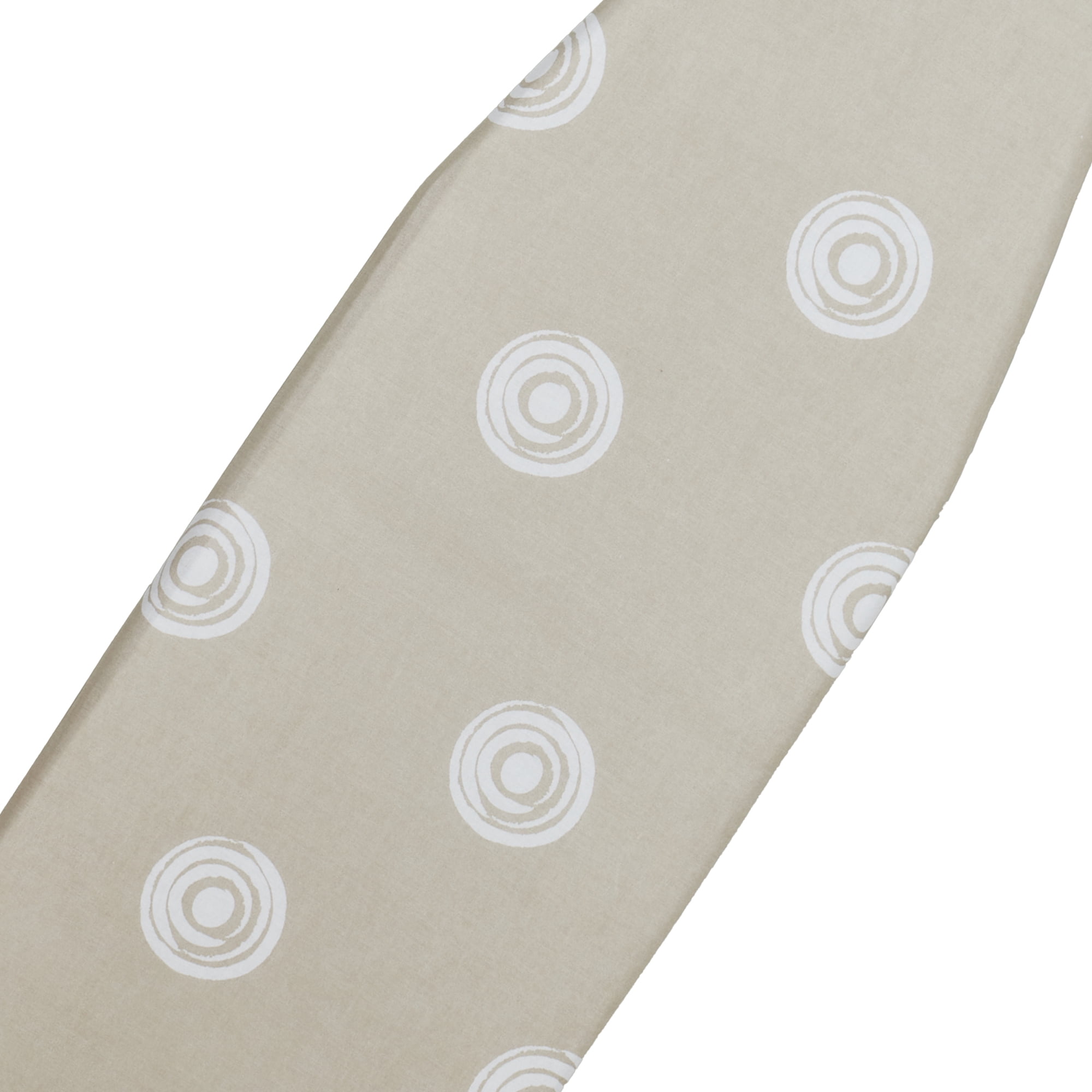 Mainstays Full‑Size T‑Leg Ironing Board – 53" x 14", Adjustable Height, Steel Frame, Thick Padded Cotton Cover, Non‑Slip Feet, Beige