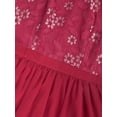 thumbnail image 5 of FASHIONWT Women Elegant Sleeveless Floral Crochet Frock Tiered Chiffon Dress, 5 of 7