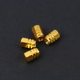 thumbnail image 6 of KALLORY 4Pcs Golden Round Air Caps for Car Tires Prevent Leakage Dustproof 1.60x1.00x1.00in, 6 of 8