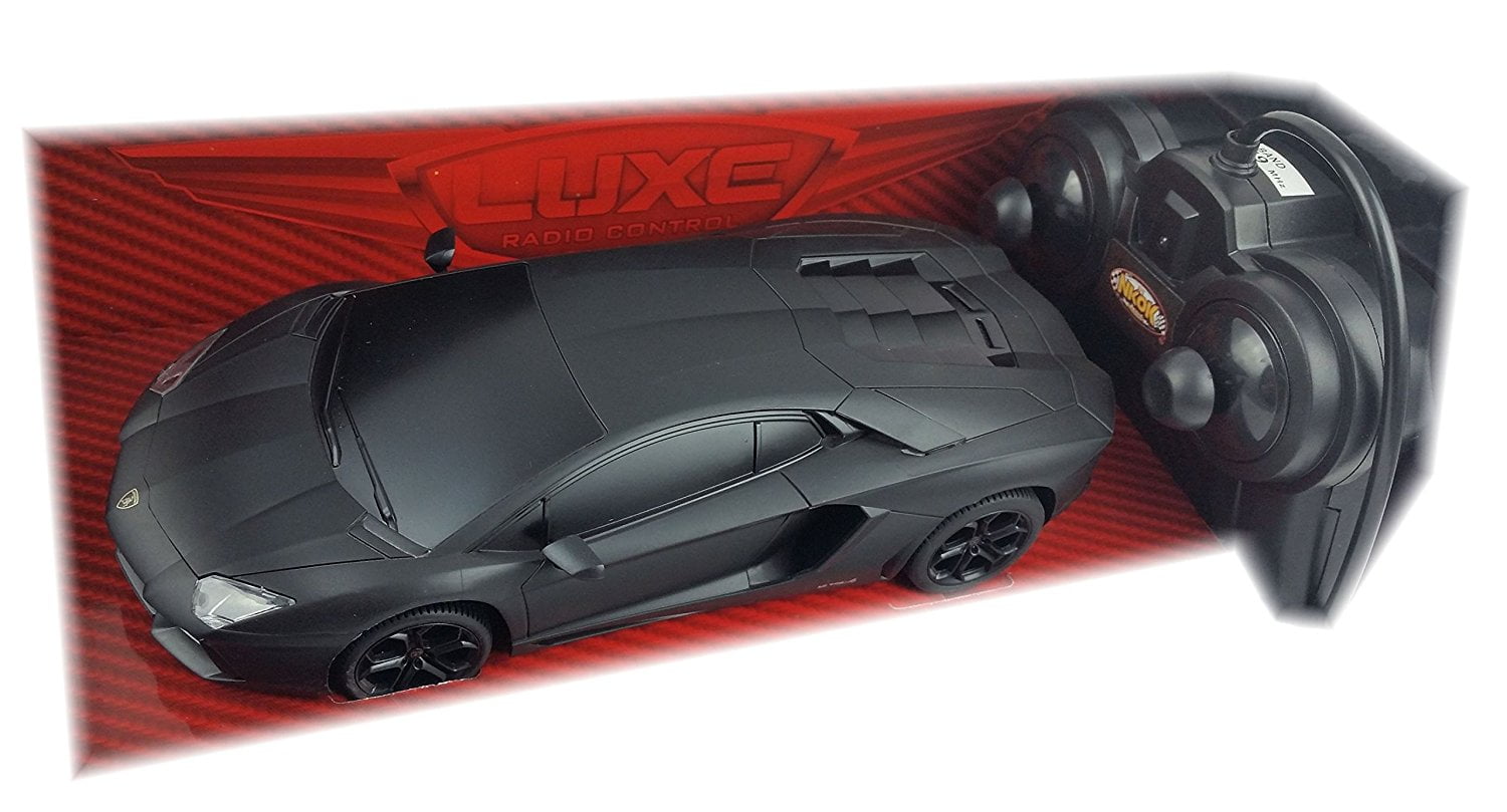 Radio Control Beautiful Sleek Midnight Black Lamborghini By Luxe Radio Control Black Lamborghini Aventador Walmart Com Walmart Com