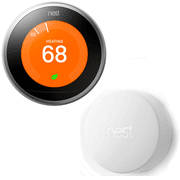 Nest Learning Thermostat - 3rd Generation - Stainless Steel with Nest Temperature Sensor