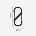 thumbnail image 4 of Sportteer Small Carabiner Clip S-Shaped Aluminum Alloy Hanging Buckle Small Carabiner Clip Double Snap Hook Mini Locking Carabiner Backpack Hook, 4 of 8