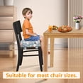 thumbnail image 4 of Dznils Toddler Booster Seat for Dining Table, with Safety Buckles, Non-Slip Bottom, Gray Bear, 4 of 13