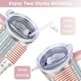 thumbnail image 5 of 40oz Ocean Nautical Anchor Stainless Steel Flip Straw Tumbler Spill Proof Travel Cup Double Wall Vacuum Insulated Coffee Mug with Top Handle, 5 of 6