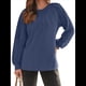 thumbnail image 2 of Camisas de Larga para Mujer, Blusas de Encaje, Ropa Informal de Negocios, Moda de Otoño, Blusas Tejidas Y2k Azul Marino L, 2 of 8