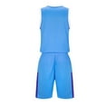 thumbnail image 4 of HAOTAGS 2Pcs Basketball Jersey Set for Boys(4-16), Youth Lightweight Basketball Tank Top and Track Shorts Sky Blue, 4 of 7