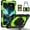 Black+Grass Green, variant on Dteck For Lenovo Tab One 8.7" K9 TB305FU 2025 Tablet Case with Kickstand & Shoulder Strap, Heavy Duty Shockproof Full-Body Protective Cover for Kids and Adults, Rugged Stand Case, Black+Orange