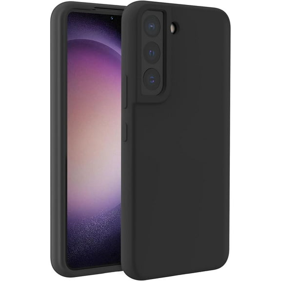 Galaxy S23 5G Case, Samsung S23 Liquid Silicone Case Soft Silicone Gel Rubber Bumper Slim Shockproof Protective for Galaxy S23 6.1 2023, Black