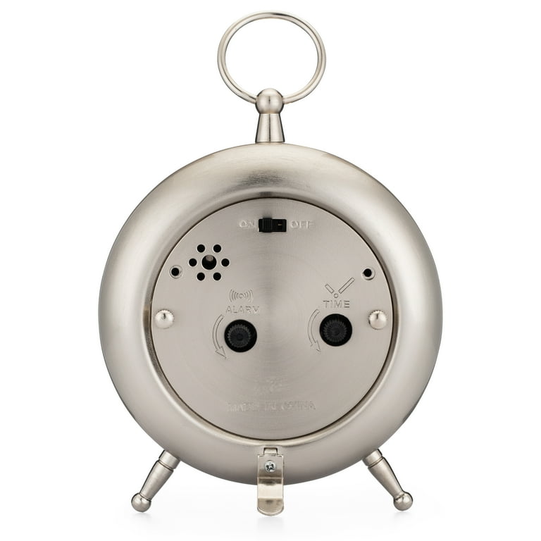 Westclox Ring Top Metal Decorative Alarm Clock, 4.38W x 2D x