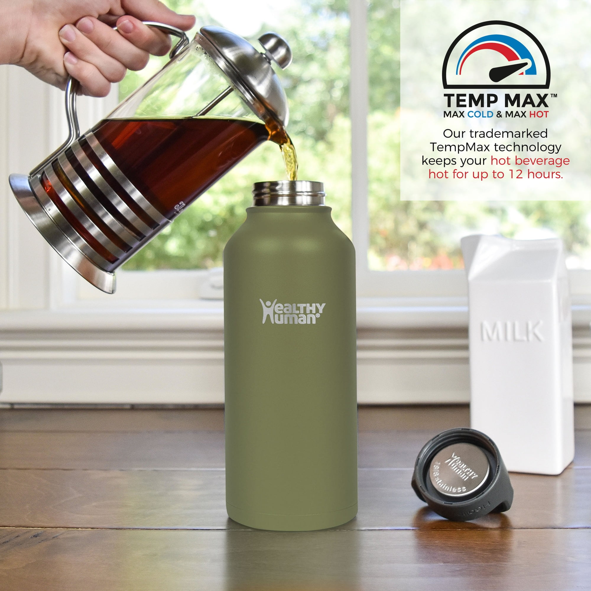 Healthy Human Stainless Steel Water Bottle | Double Walled