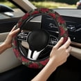 thumbnail image 2 of Uorisanigo Rose Print Steering Wheel Cover Women Romantic Car Steering Wheel Cover 15 Inches Soft Car Steering Wheel Protector for Winter Replacement Car Accessories Gift for Birthday, 2 of 8