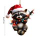 thumbnail image 3 of Adornos navideños de animales del bosque | Decoraciones acrílicas para árbol con estampado animal | Juego de 1 adorno navideño para la decoración del hogar, 3 of 6