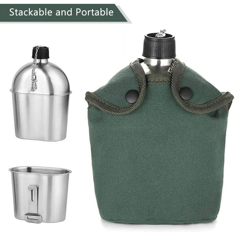 Steel Mug MFH US Army Canteen With A Folding Handle 0.5 L - Buy Online - Shop - Foto 4