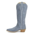 thumbnail image 3 of Tony Lama Womens Liz Embroidered Suede Snip Toe Cowboy  Tall Boots, 3 of 5