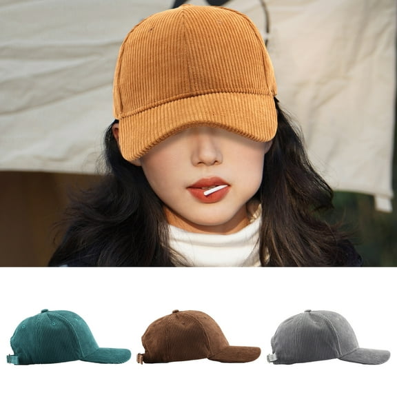 Hadanceo Unisex Peaked Cap Long Brim Solid Color Adjustable Anti-slip Sun Protection Striped Ponytail Hole Lightweight Breathable Lady Men Outdoor Four Seasons Baseball Hat