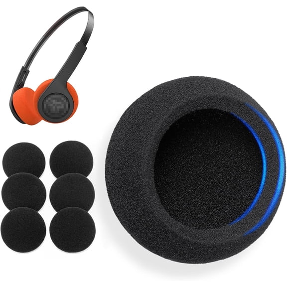 Rewind & Rewind 2 Wireless Headphones Ear Pads Compatible with JLAB Rewind & Rewind 2 Wireless Headphones - 3 Pairs Black Replacement Set, 4-5mm High-Density Foam EarPads