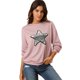 thumbnail image 1 of Sudadera de manga larga Allegra K con cuello redondo y lentejuelas brillantes para mujer Rosa S, 1 of 6