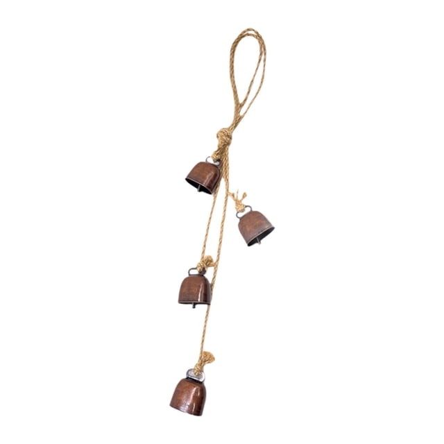 Decoración colgante de pared, campanas, adorno para , colección multifuncional, campanillas de viento vintage, cencerros decorativos para jardín Rojo