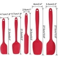 thumbnail image 2 of 5pcs Kitchen Cooking Silicone Spatula Set Heat Resistant Turners Scraper Baking Utensils Red, 2 of 7