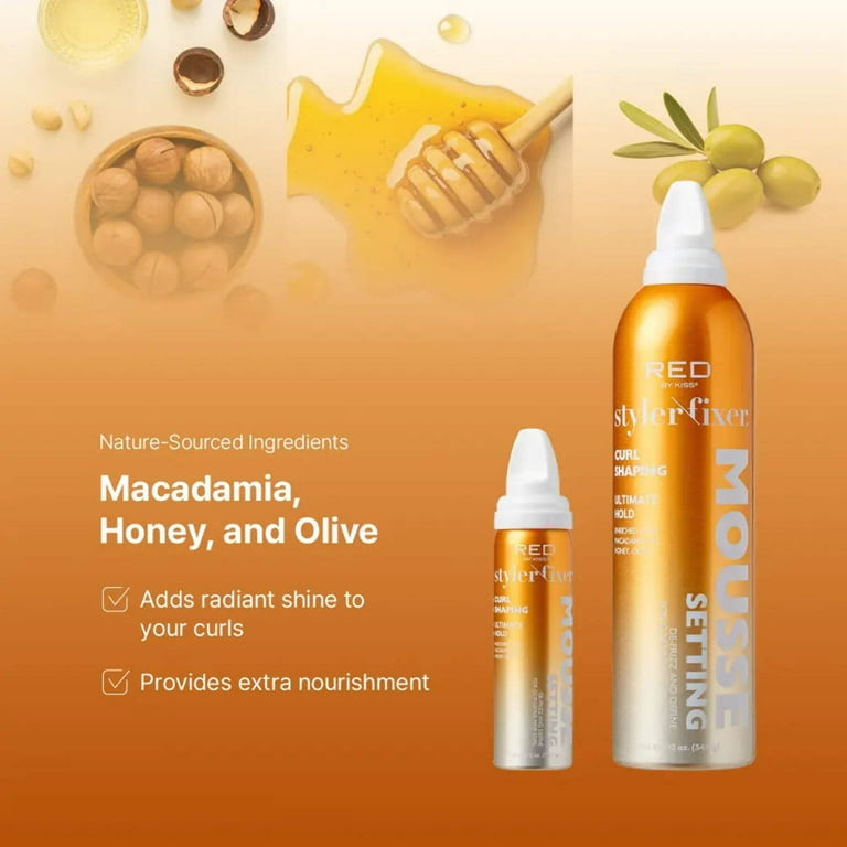 Red by Kiss Setting Mousse Braid Frizz Control, Curl Definition