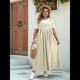 thumbnail image 4 of Vestido de Verano para Mujer, Talla Grande, Informal, Sin Mangas, con Tirantes Finos, para Playa Albaricoque 4XL, 4 of 8