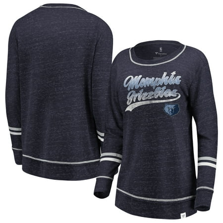 Memphis Grizzlies Fanatics Branded Women's Dreams Sleeve Stripe Speckle Long Sleeve T-Shirt -
