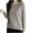 Gray, variant on Sweaters For Women Solid Color Casual Loose Base Knitted Crew Neck Winter Black Sweaters Blouse (M)