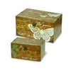 Set of 2 Go Green, Protect the Earth Script and Butterfly Decorative Box