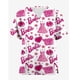 thumbnail image 2 of Uniforme de enfermería para mujer, top estampado de princesa Barbie, accesorios, uniforme de médico, uniforme de hospital, enfermera, salón de belleza, top esmerilado, 2 of 5
