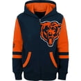 thumbnail image 2 of Youth Navy Chicago Bears Colorblock Full-Zip Hoodie, 2 of 3