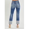 thumbnail image 6 of Risen Jeans - High Rise Wide Cuffed Straight Jeans - RDP5484, 6 of 7